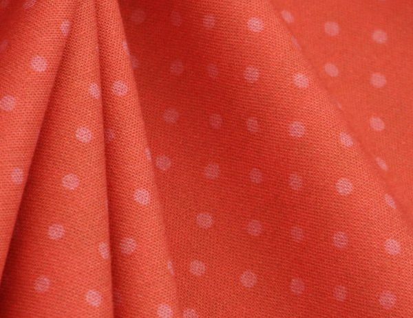 Puantiyeli Kumaş (Kırmızı) Yarım metre