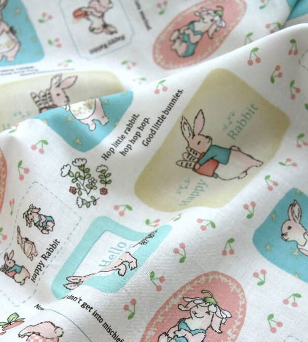 Peter Rabbit Doğal Pamuk Kumaş (yarım metre)