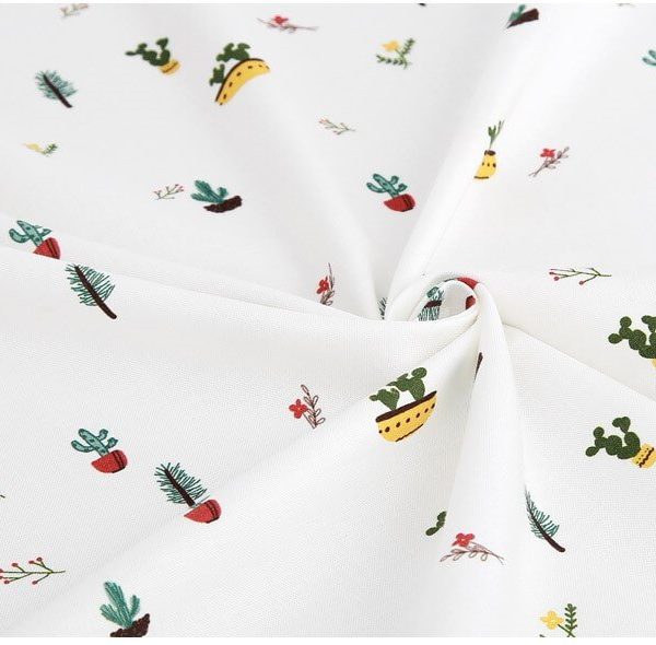 Mini Succulent Doğal Pamuk Kumaş (yarım metre)