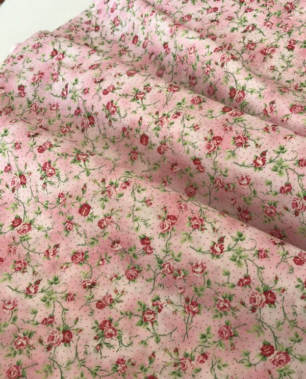 Japon Gülü Kumaş pembe (yarım metre)