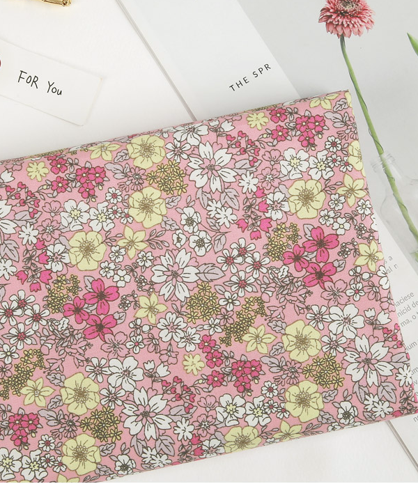 Soft Liberty Doğal Pamuk Kumaş -Pembe- (yarım metre)