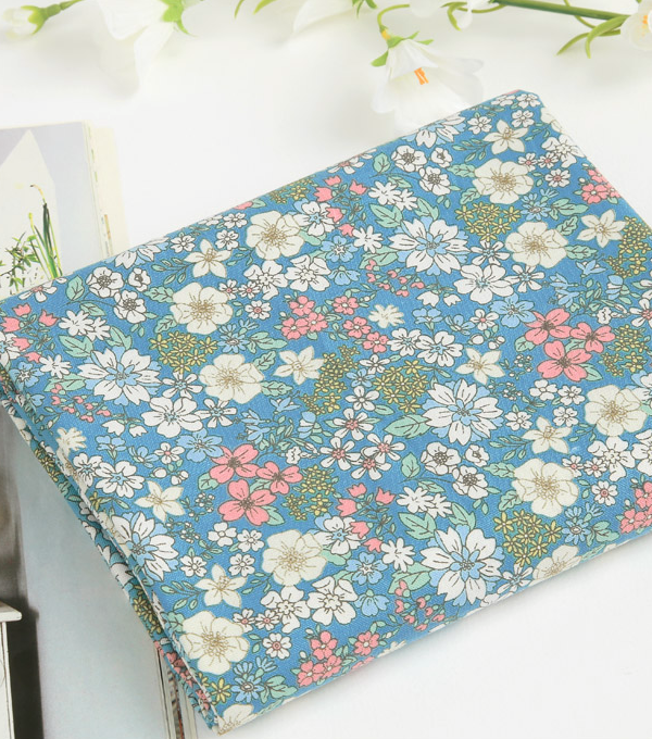 Soft Liberty Doğal Pamuk Kumaş -Mavi- (yarım metre)